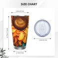 thumbnail image 4 of Fotbe Deep Yellow Colorful Sunflower Pattern 20 oz Tumbler Stainless Steel Vacuum Insulated Coffee Ice Cup Double Wall Travel Flask Leak-proof Coffee Cup-Without Straw, 4 of 8