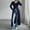Blue, variant on Women's Maxi Cardigan Button Down V Neck Casual Extra Long Open Front Floor Length Lightweight Duster Cardigans