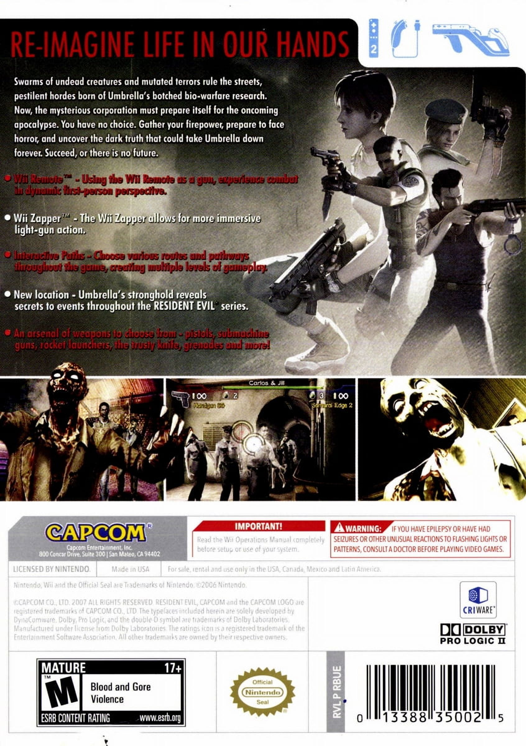 Resident Evil: The Umbrella Chronicles (Nintendo Wii, 2007
