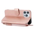 thumbnail image 5 of TECH CIRCLE for iPhone 14 Case with Luxury Magnetic Closure Shockproof PU Leather Zipper Flip Stand Wallet Card with Detachable Wrist Strap Full Body Protection Cover.For iPhone 14,Rosegold, 5 of 12
