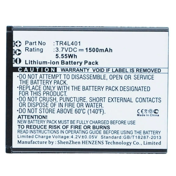 Batteries N Accessories BNA-WB-L3374 Cell Phone Battery - Li-Ion, 3.7V, 1500 mAh, Ultra High Capacity Battery - Replacement for KAZAM TR4L40 Battery