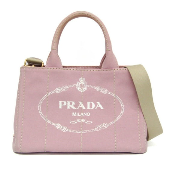 Pre-Owned Prada Canapa 1BG439 Women's Canapa Shoulder Bag,Tote Bag Pink (Good)