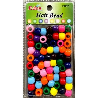 Eden Large Hair Beads - Silver & Clear w/ Glitter #BR8MSG