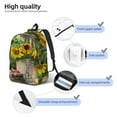 thumbnail image 5 of Balery Vintage Wooden Bucket Vintage Canvas Backpack for Men and Women - Large Capacity, Durable Travel Laptop Bag for School, Work, Hiking, and Outdoor Activities, 5 of 7