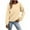 Beige, variant on Pincandy Sweatshirt for Women Long Sleeve Simple Solid Color Hoodies Sweatshirts Casual Loose Trendy Pullover