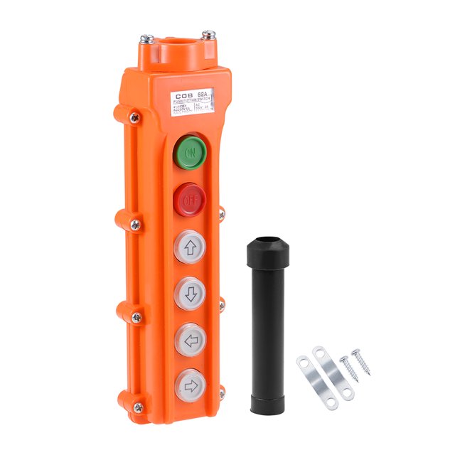 Unique Bargains Hoist Crane Pendant Control Station Push Button Switch 4 Ways+ON OFF 1pcs