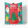 thumbnail image 4 of vnanda Christmas Decor Blanket Christmas Blanket with Elk Snowflake Santa Claus Print Soft Cozy Rectangle Sofa Bed Office Nap Blanket for Xmas Festival Gift, 4 of 8