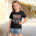 thumbnail image 2 of Ruyang 4th of July T Shirts for Kids America Flag Print Patriotic Crewneck Short Sleeve Summer 250th Anniversary Tee Tops, 2 of 4