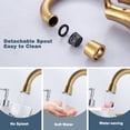 thumbnail image 3 of WOWOW 4 in. Centerset Double Handle 3 Holes High Arc Bathroom Faucet with Pop-Up Drain, 3 of 7