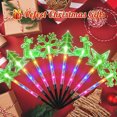 8Pack Solar 32LED Christmas Pathway Lights Outdoor, Waterproof Solar