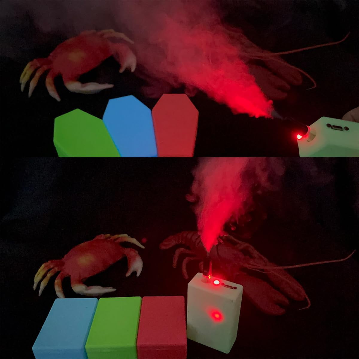 Portable Mini Fog Machine with Remote Control, Rechargeable Handheld Smoke Machine for Halloween, Photography, Cosplay, Parties & Video Effects