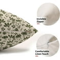 thumbnail image 3 of Olive Green Floral Pillow Covers 12x20 Set of 2 Vintage Rustic Old Style Cute Small Flower Green Cream Print Decorative Outdoor Pillowcases Farmhouse Throw Cushion Case Decor for Couch Sofa Bed, 3 of 6