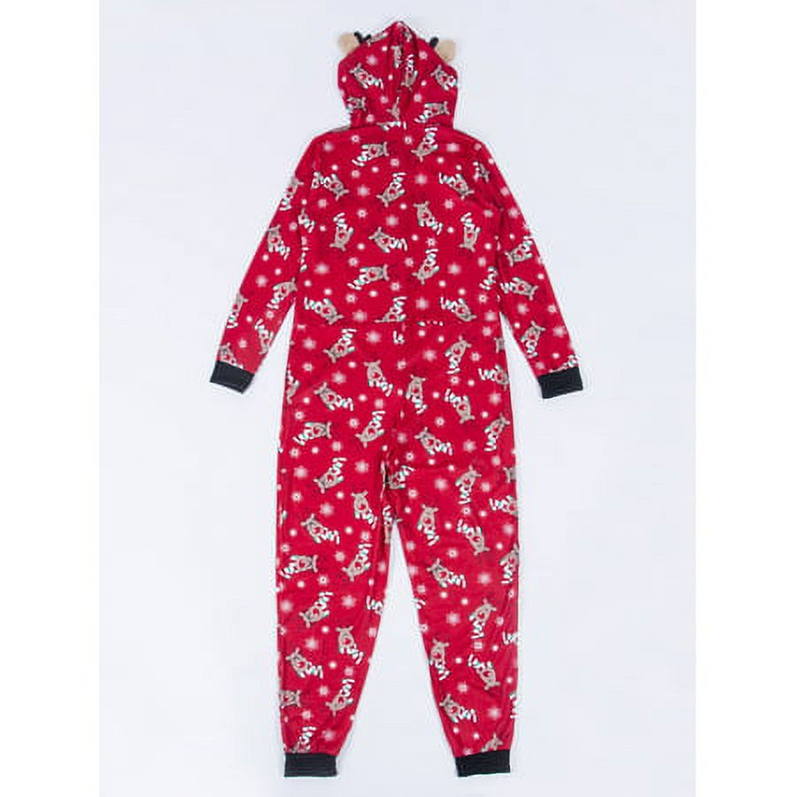 Sinhoon Christmas Family Matching Hoodie Pajamas Reindeer One Piece Jumpsuit Zipper Pjs for Adult Kids Baby