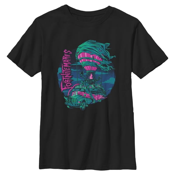 Boys Fortnite Halloween Battle Bus Nightmare T Shirt