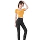 thumbnail image 1 of Camiseta deportiva corta de verano para mujer, de secado rápido, con almohadilla para el pecho, ajustada para correr, fitness, yoga, mangas cortas, 1 of 1