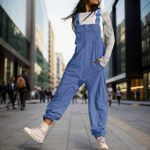 Women Fashion Solid Work Overalls With Pockets And Casual Leggings Jumpsuits Romper Women off Shoulder Jumpsuit Women Suit Women Bodysuit Juniors Short Sleeve Jumpsuit Long Sleeve Jean Jumpsuits Women
