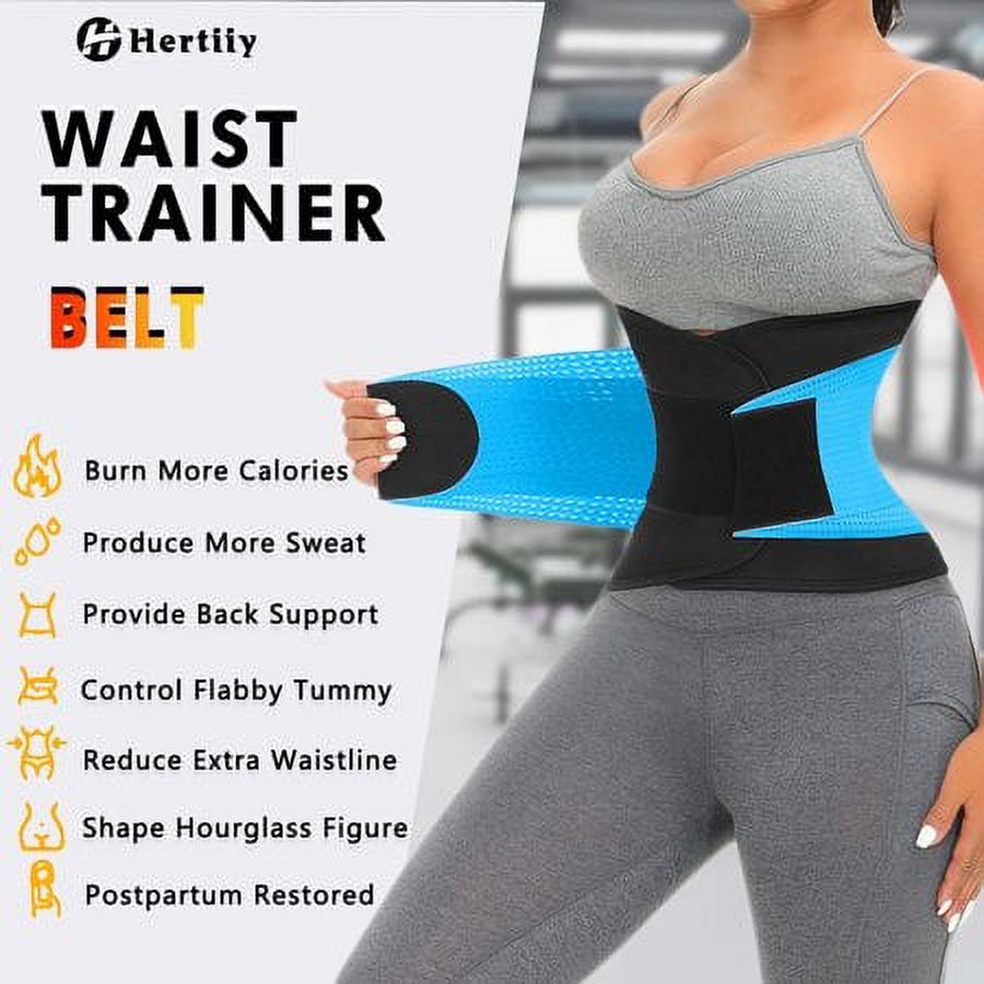 Kiwi Rata Women's Sauna Sweat Waist Trainer Corset - Neoprene Body Shaper Belt For Weight Loss & Yoga (S-3XL, Unisex)