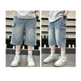 thumbnail image 6 of XEGLSBU Boys Jeans Size 6 Pull on Boy's Elastic Waist Wide Leg Casual Loose Sev En Eighths Jeans with Pockets Light Blue-d Size 11-12 Years, 6 of 9