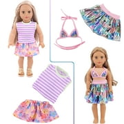 K.T. Fancy 10 Sets American 18 Inch Doll Clothes and Accessories Include Doll Clothing Dress Swimsuits Fit for 18 inch Dolls (No Doll) Christmas Gift