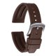 thumbnail image 1 of Correas de reloj Uxcell 20mm Correa de caucho de liberación rápida Correa marrón hebilla plateada, 1 of 7