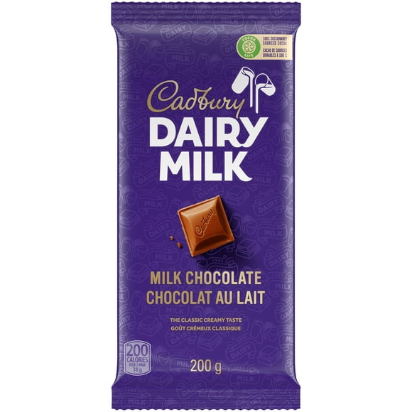 Cadbury Dairy Milk, Chocolat au lait 200 g