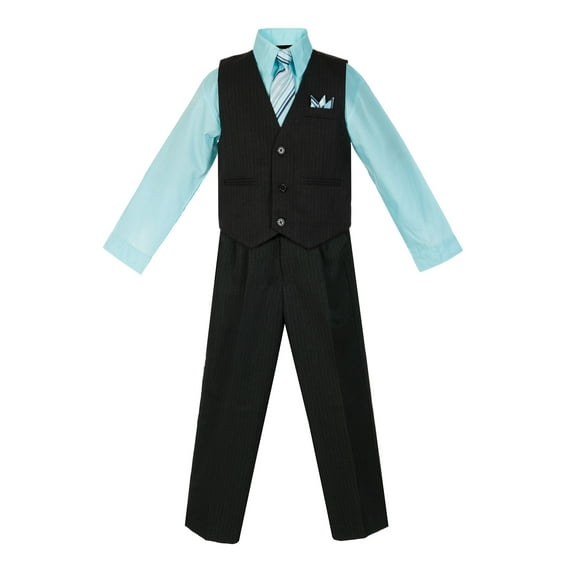 Avery Hill Boys 4 Piece Pinstripe Vest Set (Toddler, Little Boys, Big Boys)