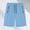 Sky Blue, variant on Ladies Casual Bottoms Nylon,Spandex Athletic Running Shorts Crossover High Waisted Gym Shorts with Zipper Pockets Black,M