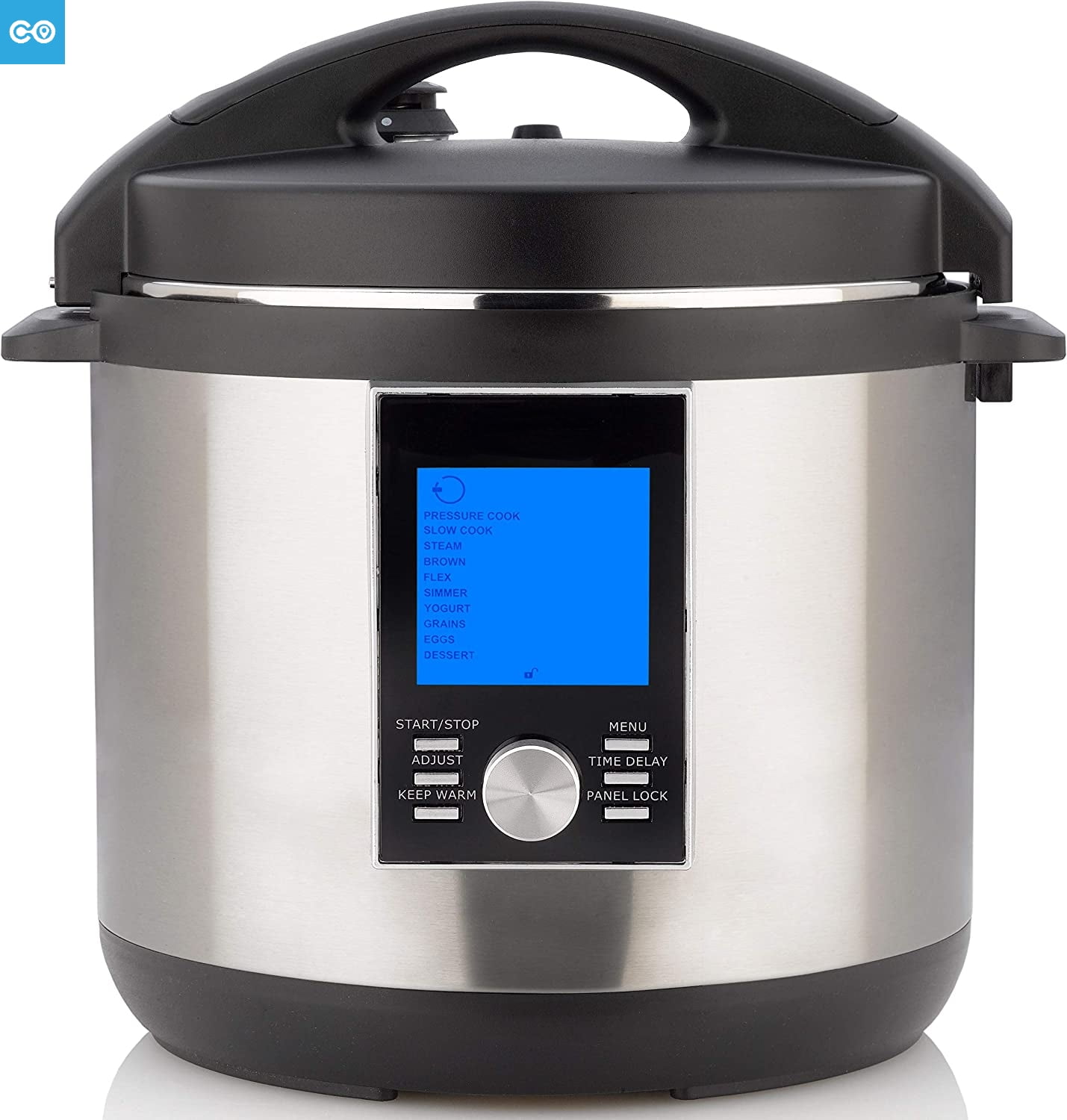 LUX LCD 8 Quart Programmable Electric MultiCooker Pressure Cooker