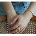 thumbnail image 2 of 18K Solid Yellow Gold Diamond Open Hamsa  double cable chain Bracelet, 2 of 5