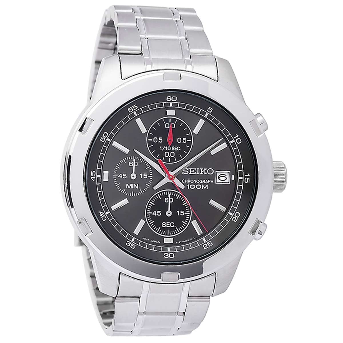 Seiko 43mm men s store chronograph casual watch