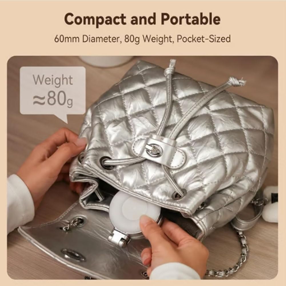 3-in-1 Magnetic Selfie Light - 360° Foldable Ring Light w/Mirror & 3 Modes
