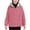 Pink, variant on Sherpa Jacket Women Winter Lined Warm Full Zip Up Hoodies Solid Sweatshirts Pink XXL