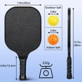 thumbnail image 4 of Pickleball Paddles Set Of 2, Fiberglass Surface, Adventure Map Print, 4 Balls & Bag, 4 of 5