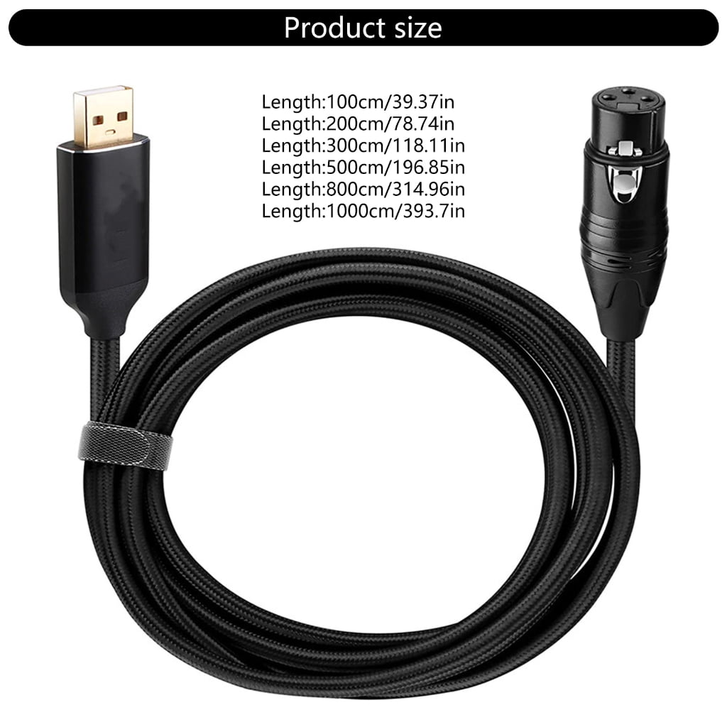 Flexible USB Microphone Cable For Dynamic Mics Instrument And PC Recordings