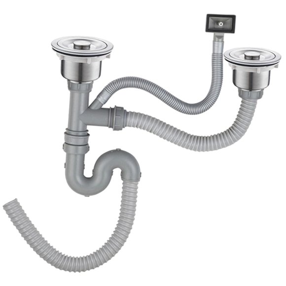 Sink Drain Pipe Drainage Pipe Expandable Easily Install Drain Filter, Sink Drain Double slot