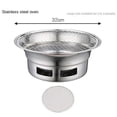 thumbnail image 3 of Barbecue Rond Sans Fumée pour l'Extérieur Barbecue au Charbon Barbecue Argent, 3 of 5