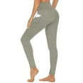 thumbnail image 3 of Women's Leggings with Pockets Slim Fitting Workout High Waisted Athletic Running 7/8 Soft Gym Yoga Ankle Pants High Waisted Workout Fitness Legging Pants Womens Yoga Pants Gray L, 3 of 3