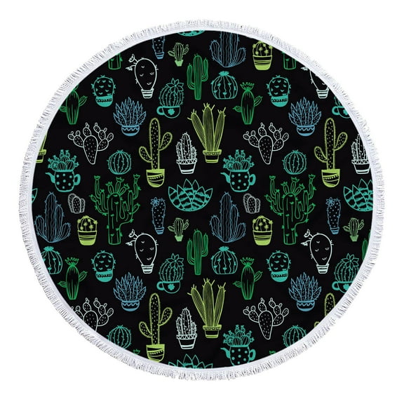 Taicans Round Beach Towel Microfiber Beach Towels Oversized Round Hawaiian Beach Blanket Sand Free Quick Dry Hippie Boho Circle Bath Towel Absorbent Tropical Meditation Rug Yoga Mat A