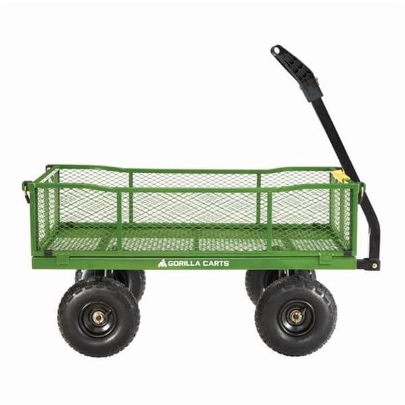 Tricam 155369 4 cu. ft. Heavy-Duty Steel Utility Garden Cart, Green - 10 in. - 900 lbs