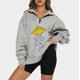 thumbnail image 2 of Moda mujer Casual estampado cuello vuelto manga larga suelta camiseta otoño blusa pulóver Tops Pompotops  FGAJ21913, 2 of 6