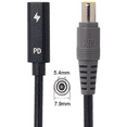 thumbnail image 1 of Cable de carga de alimentación masculina tipo C, cable de carga por inducción PD, ultrabook, adaptador de CC para portátil, 1 of 8