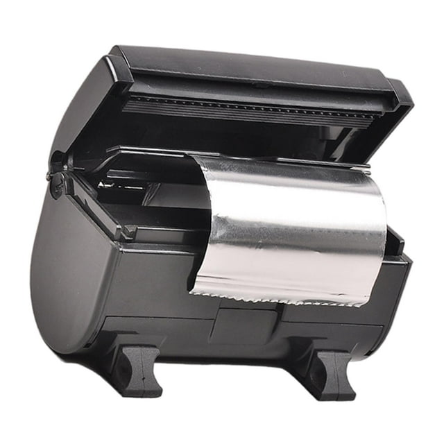 de aluminio para peluquería, corte automático, almacenamiento negra portátil, para peluquería, arte de uñas, papel de alu shamjiam Cortador de papel de aluminio