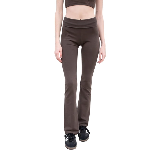 Txlixc Pantalones casuales femeninos, pantalones de cintura alta y elásticos de color sólido, adecuados para el uso diario Txlixc moda