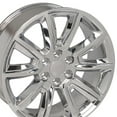 thumbnail image 4 of OE Wheels CV73 20 Inch Rims and Tires Fit Tahoe Style 6x139.7 20x8.5 Chrome with Chrome Insert - Hollander 5696 - Dueler H/L Alenza 275/55-20 (Set of 4), 4 of 5