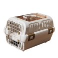 thumbnail image 4 of Transportín de para mascotas, caja de transporte con ventilación y transpirable, para perros de razas pequeñas, cachorros, camping, senderismo. M con tragaluz, 4 of 8