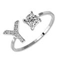 thumbnail image 3 of Qarigey Anillo abierto con letras mayúsculas para mujer, anillos para interior y exterior, fiesta en casa, oficina, joyería decorativa, regalo de Ropa, zapatos y accesorios Miscelánea Letra Y Qarigey AP0276-25, 3 of 5