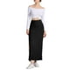 thumbnail image 2 of Falda Midi de Punto INSPIRE CHIC para Mujer, Falda Cuerpo Ajustado de Cintura Alta, 2XL, Negra, 2 of 6