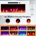 thumbnail image 6 of PLAUIN 3-Piece Entertainment Center Set, 80" Fireplace TV Stand with LED Lights, White & Black, 6 of 6