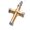 Gold, variant on Cross For Ashes Cremation Urn Stainless Steel Necklace
