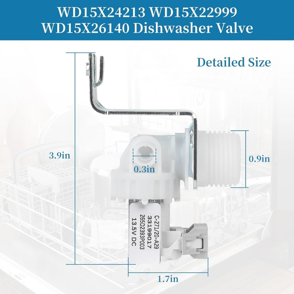 Multiple Model Dishwasher Water Gate Replacement Part Accommodates Various DW80 Series Entities Bother Complimentary Maintenance Answer